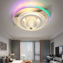 Lustra LED Digital Circle, cu telecomanda, 66W, 3000lm, alb, cu trei tipuri de lumina