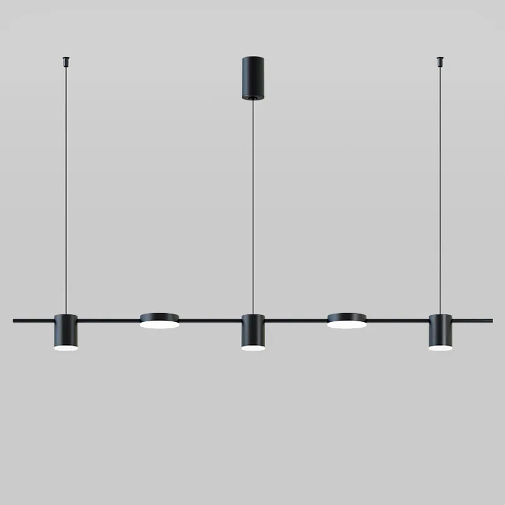 Lustra LED Nordic Black, suspendata,cu telecomanda, 60W, 3000lm, negru, cu trei tipuri de lumina