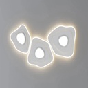 Lustra LED Abstract Glowing, cu telecomanda, 294W, 12000lm, alb, cu trei tipuri de lumina