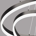 Lustra LED Minimalist Ring 4, suspendata, cu telecomanda, 288W, 15000lm, negru, cu trei tipuri de lumina