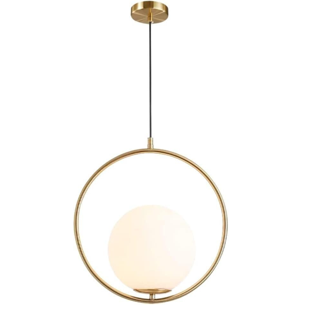 Lustra Glowy Sphere, stil minimalist, auriu, E27, max 60W