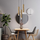 Lustra LED pe cablu Hanging Pendul, stil minimalist, auriu