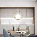Lustra Glowy Sphere, stil minimalist, auriu, E27, max 60W