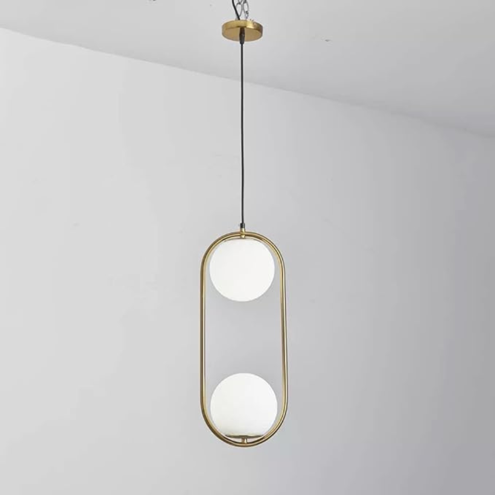 Lustra Hanging Glow, stil minimalist, auriu, E27, max 60W