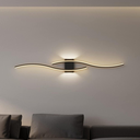Aplica de perete cu LED Modern Wave, 60cm, 32W, 1600lm, negru, cu trei tipuri de lumina