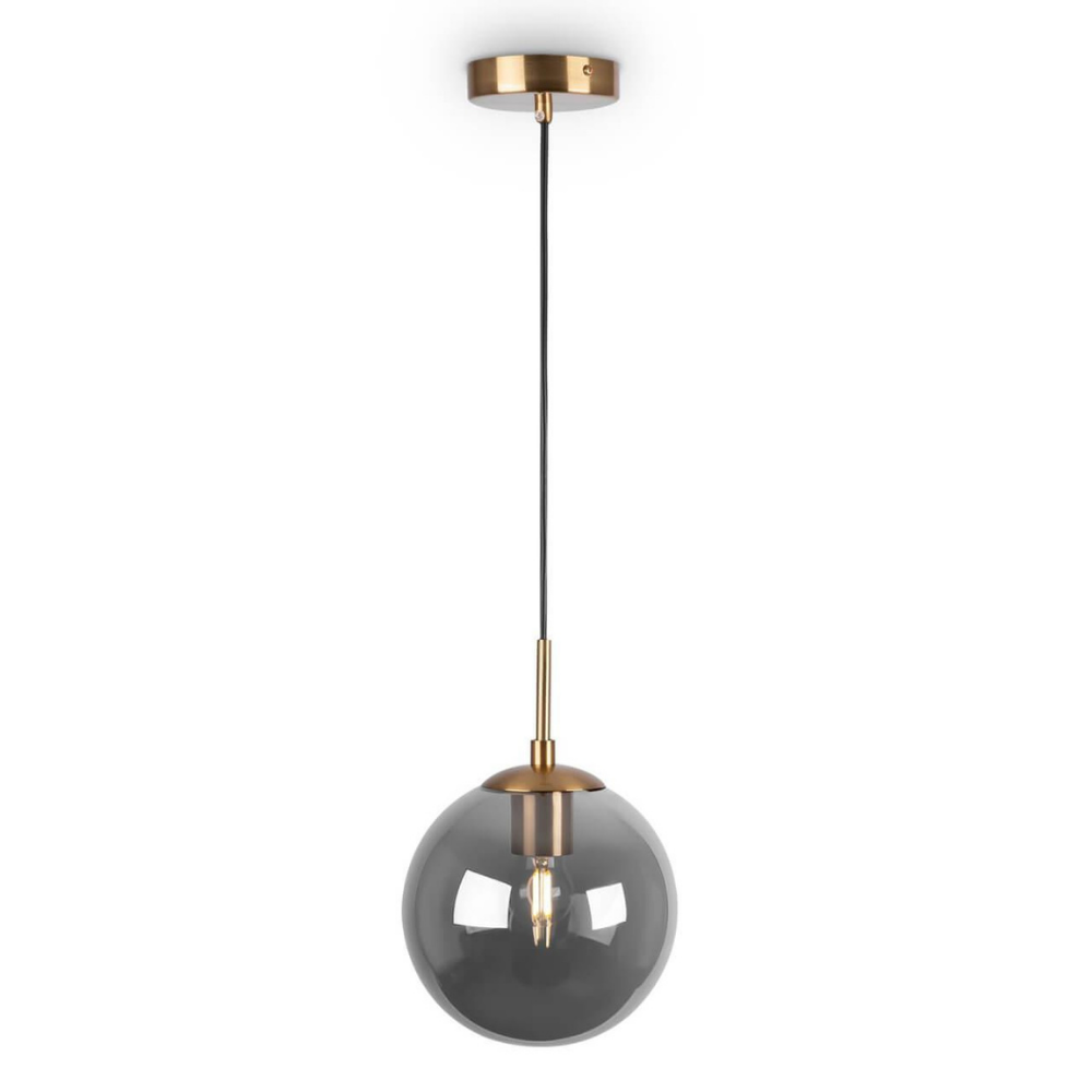 Lustra pe cablu Black Pendul, stil minimalist, negru cu auriu, E27, max 60W