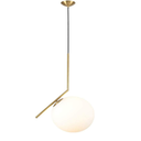 Lustra pe cablu Hanging Globe, stil minimalist, auriu, E27, max 60W