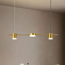 Lustra LED Golden Design 3, suspendata,cu telecomanda, 30W, 1500lm, auriu, cu trei tipuri de lumina