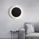 Aplica de perete Symmetrical Glow, 26W, 30cm, stil minimalist, negru