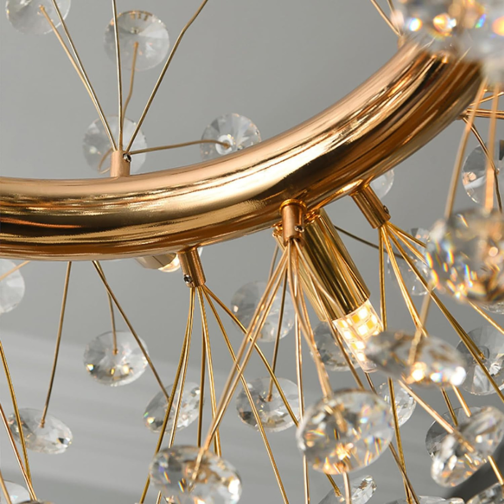 Candelabru Magnificent Glow 500, diametru 50cm,iluminat modern, bec G9, auriu