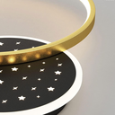 Lustra LED Circular Starry, cu telecomanda, 108W, auriu, cu trei tipuri de lumina