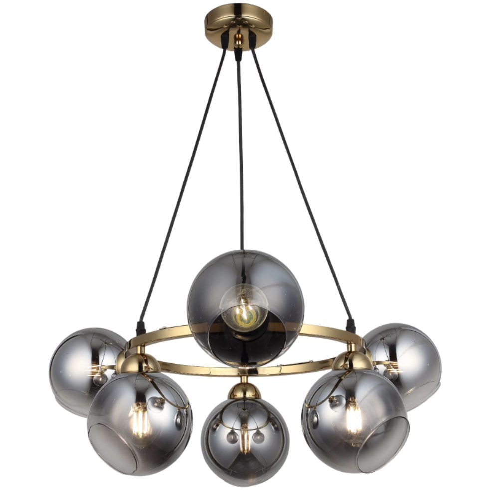 Lustra Modern Hanging Light, iluminat minimalist, E27,gri cu auriu
