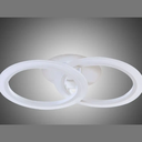 Lustra LED Rings Design, cu telecomanda, 33W, alb, cu trei tipuri de lumina