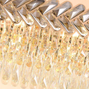 Candelabru Crystal Elegance 800, iluminat modern, E14, gri cu auriu