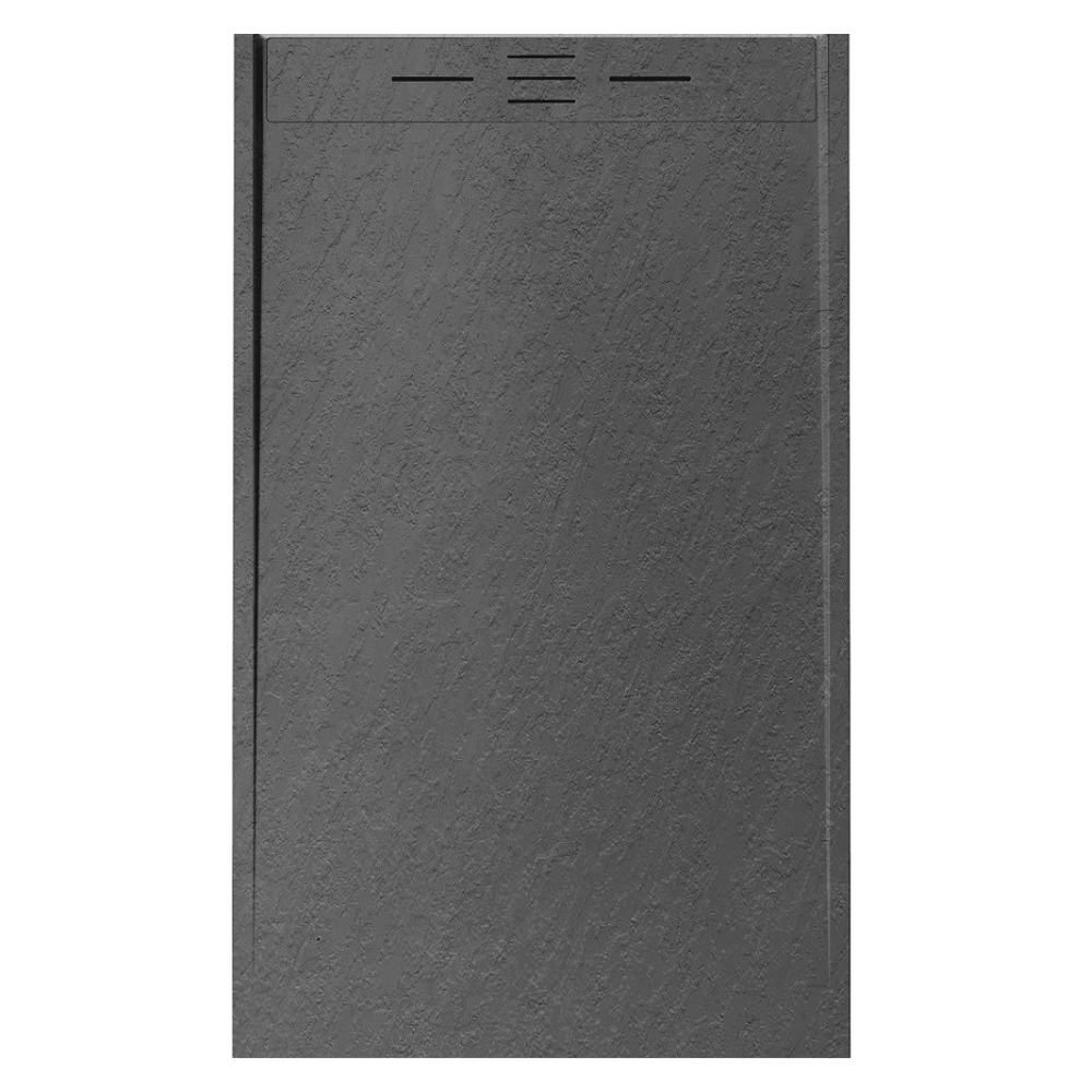 Cadita de baie Minimalist Oasis, 120x70cm, din compozit, cu sifon, negru