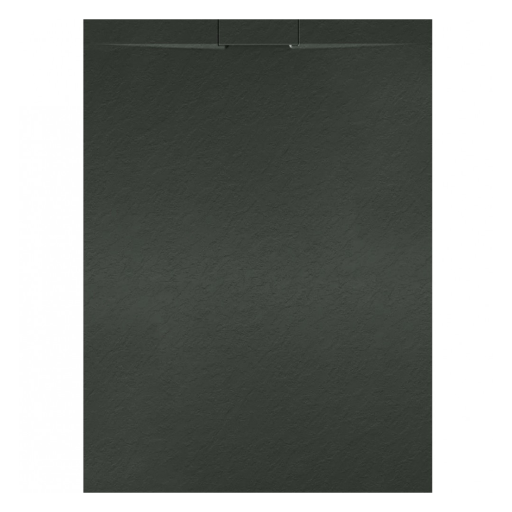 Cadita de baie Smooth Line Design, 120x90cm, din compozit, cu sifon, negru