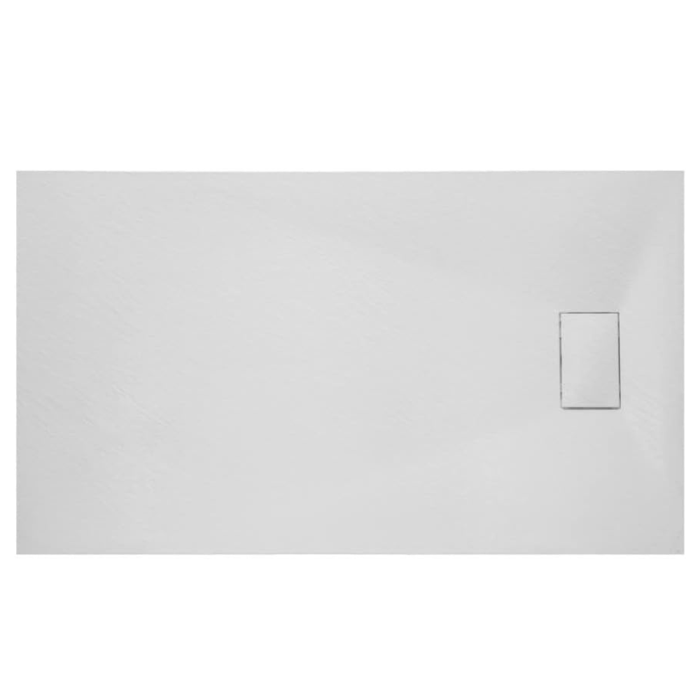 Cadita de baie Essential Modern, 100x80cm, din compozit, cu sifon, alb