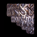 Candelabru Crystal Elegance 500, iluminat modern, E14, gri cu auriu