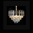 Candelabru Crystal Radiance 400, iluminat modern, E14, negru cu auriu