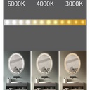 Ever Oglinda LED Baie 80x60cm, cu trei tipuri de lumina si dezaburire