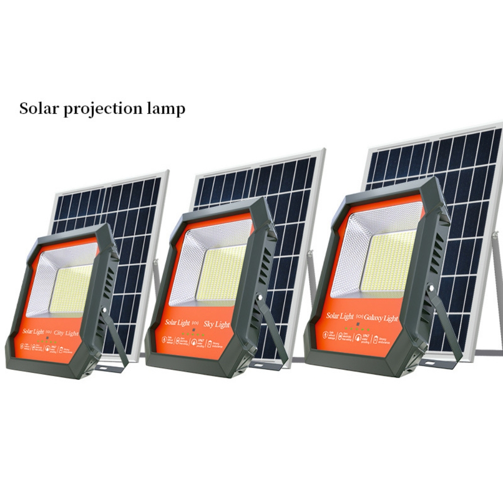 Proiector Led cu Incarcare Solara 100W, Panou Solar 6V 20W, Acumulator 3,2V 18000mA cu Telecomanda