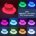 Furtun Led Luminos Neon Flex 20M, Lumina RGB Multicolor, IP65