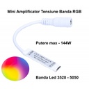 Mini amplificator banda led RGB cu mufa DC