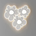 Lustra tip Led Glowing Flowers, cu telecomanda, 378W, 12000lm, alb, cu Trei modalitati de iluminare