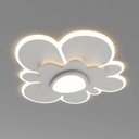 Lustra tip Led Cool Flower, cu telecomanda, 150W, 6000lm, alb, cu Trei modalitati de iluminare