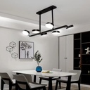 Lustra LED Black Concept 6, suspendata,cu telecomanda, 100W, 5000lm, negru, cu trei tipuri de lumina