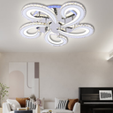 Lustra LED Flower Concept 3, cu telecomanda, 188W, alb, cu trei tipuri de lumina, intensitate reglabila