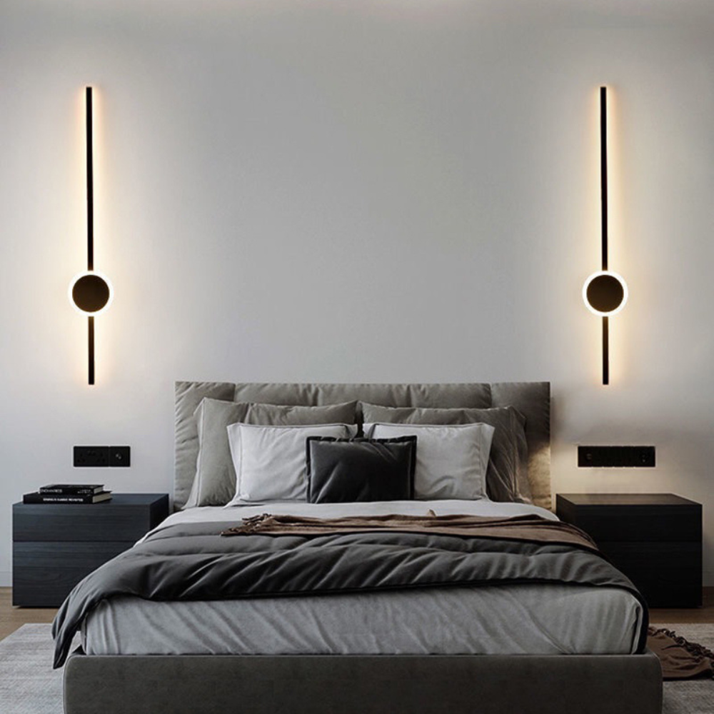 Aplica de perete cu LED, Nordic Light, 50W, negru, iluminat modern