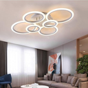 Lustra LED Circle Design, cu telecomanda, 160W, crom, cu trei tipuri de lumina