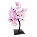 Pomisor cu flori si leduri colorate, Mini Flower Tree, 20 leduri, 35 cm, roz
