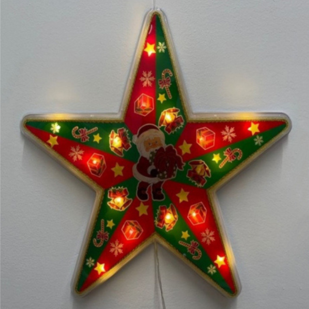 Decoratiune de Craciun luminoasa, Glowy Star, 40x40cm