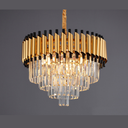 Lustra tip Led Tip Candelabru Luxury Glow 600, iluminat New, E14, auriu cu negru