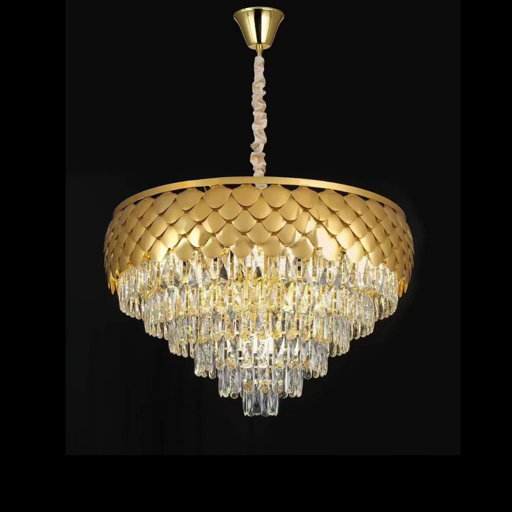 Lustra tip Led Tip Candelabru Royal Golden 600, iluminat New, E14, auriu