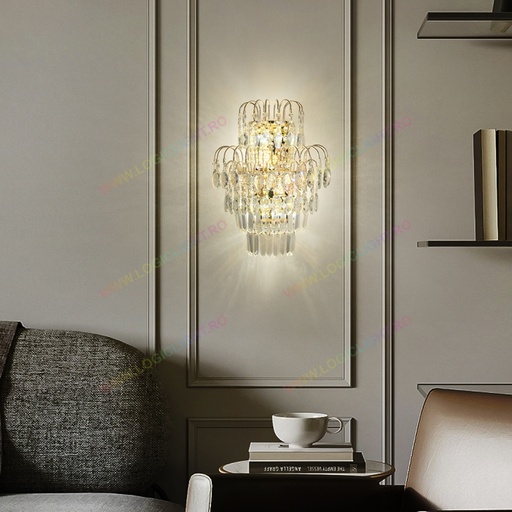 [8565-GD] Aplica Iluminat LED  Cristal Rain Gold
