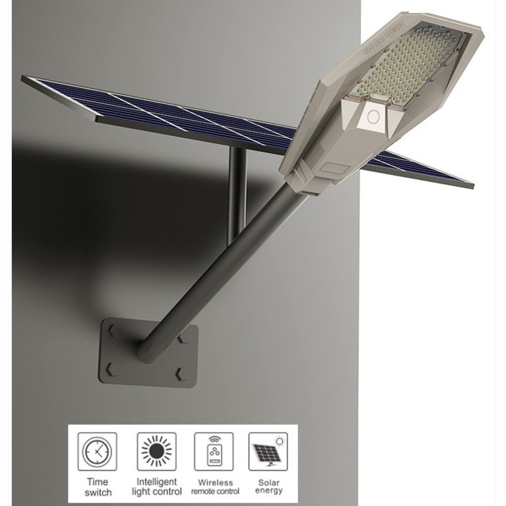 Lampa Tip Solar Led 200W, pentru Iluminat Stradal cu Panou Solar si Consola de Prindere, Led SMD2835 192 buc