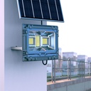Proiector Solar Led 100W, Iluminat Perimetral, cu Panou Solar 5V 15W, Acumulator 12000mA, Led SMD5050 136 buc