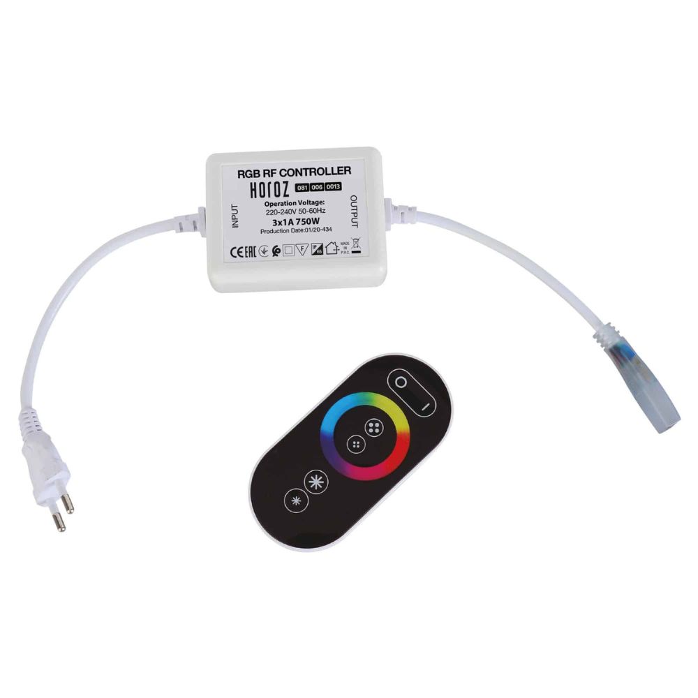 Cablu alimentare Banda Led, cu Telecomanda Easy Touch Led RGB Colorad Ganj 750W 3x1A 12mm RF1