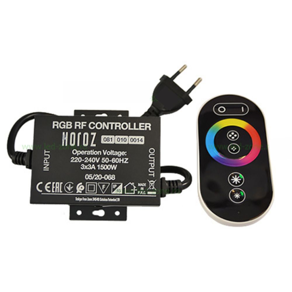 Cablu alimentare Banda Led, cu Telecomanda Easy Touch  RGB Colorado Ganj 1500W 3x3A 12mm RF2 IP65