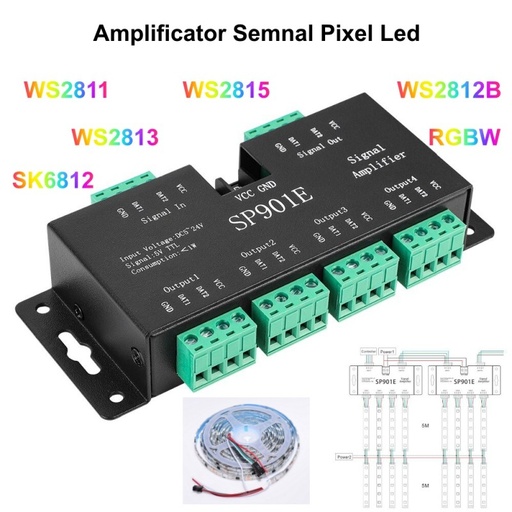 [ALX-18A113] Amplificator banda led Pixel Digital SP901E