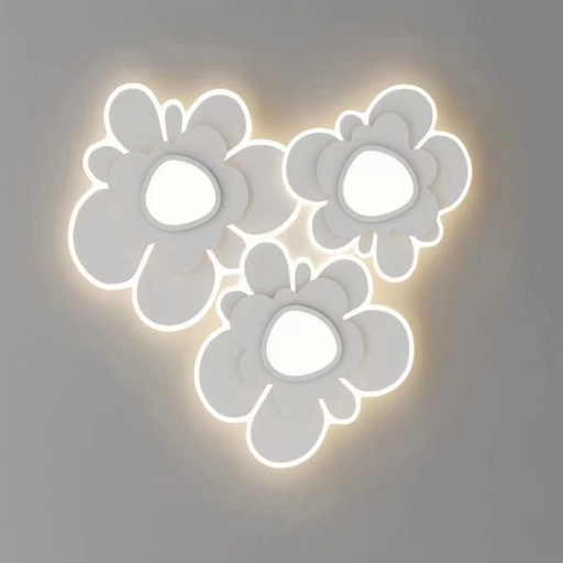 [FSL-G3836-3] Lustra tip Led Glowing Flowers, cu telecomanda, 378W, 12000lm, alb, cu Trei modalitati de iluminare
