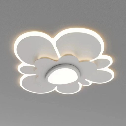 [FSL-G3836] Lustra LED Abstract Flower, cu telecomanda, 150W, 6000lm, alb, cu trei tipuri de lumina