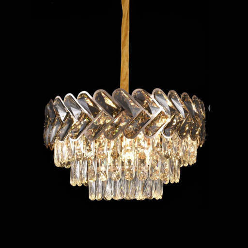 [CR-6903-400] Lustra tip Led Tip Candelabru Crystal Elegance 400, iluminat New, E14, gri cu auriu