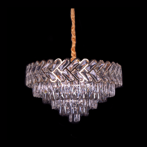 [CR-6903-500] Lustra tip Led Tip Candelabru Crystal Elegance 500, iluminat New, E14, gri cu auriu
