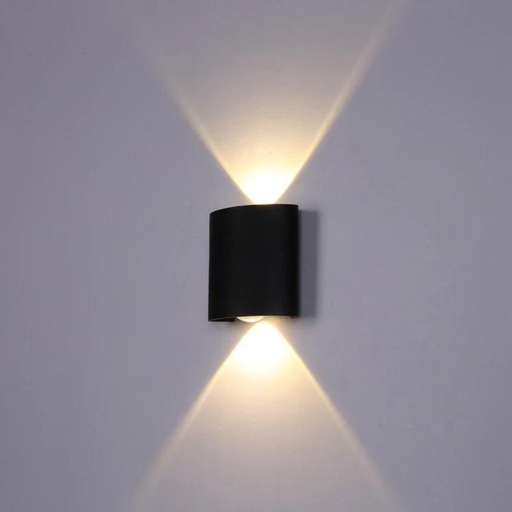 [1780/2WBK] Aplica De Iluminat LED  2W, Neagra, Iluminat Exterior, 140Lm