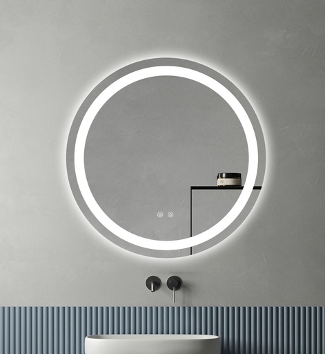 [SMK-J12] Eleni Oglinda LED Baie 60cm, cu Dezaburire Senzor Tactil, Rotunda